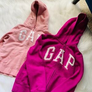 Two GAP girls hoodies fit like 6/7